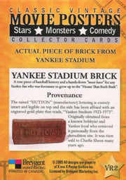 Classic Vintage Movie Posters 2 Yankee Stadium Prop Card VR2 Breygent   - TvMovieCards.com