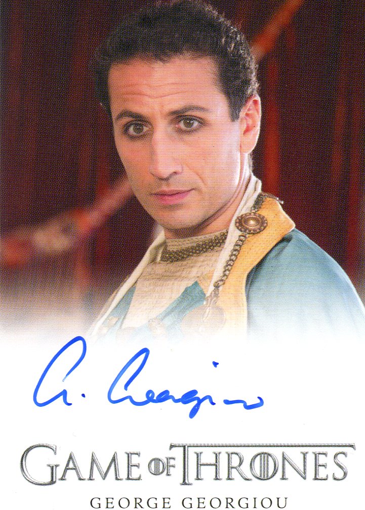 Game of Thrones Season 3 George Georgiou as Razdal Mo Eraz Autograph Card   - TvMovieCards.com