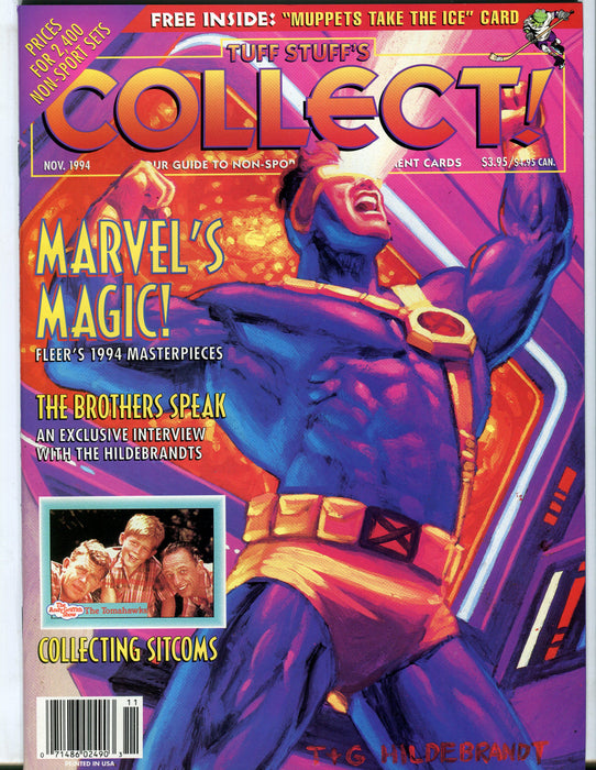 Tuff Stuff's Collect! Magazine Jan 1993 - Sept 1999 (72 Issues) You Pick! November 1994  - TvMovieCards.com