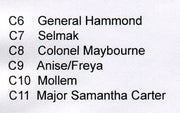 Stargate SG-1 Season Four Costume Card Set 7 Cards   - TvMovieCards.com