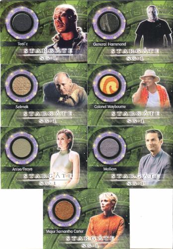 Stargate SG-1 Season Four Costume Card Set 7 Cards   - TvMovieCards.com