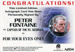James Bond 50th Anniversary Series One Peter Fontaine Autograph Card A204   - TvMovieCards.com