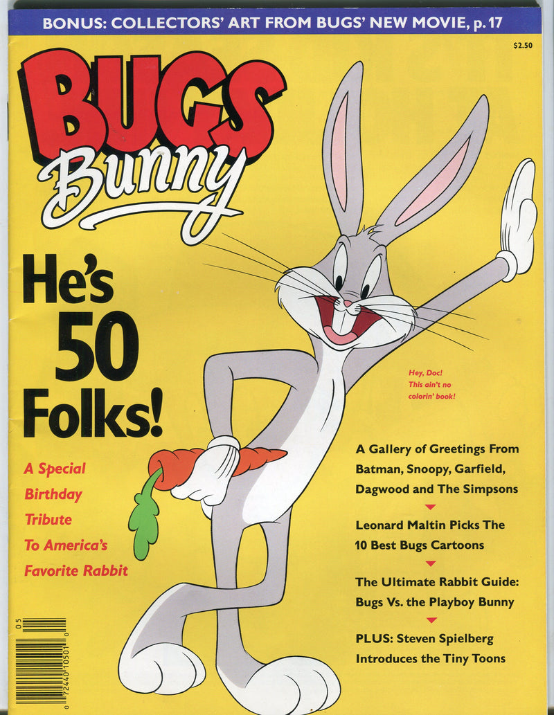 Vintage Warner Brothers Bugs Bunny Animation Cell - He's 50 Folks! Magazine   - TvMovieCards.com