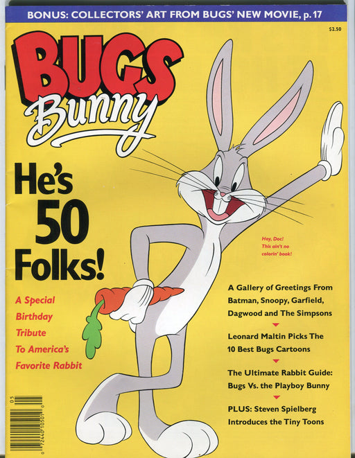 Vintage Warner Brothers Bugs Bunny Animation Cell - He's 50 Folks! Magazine   - TvMovieCards.com