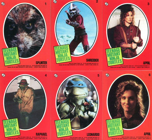 Teenage Mutant Ninja Turtles Movie Series 1 Sticker Card Set 11 Sticker Cards   - TvMovieCards.com