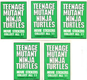 Teenage Mutant Ninja Turtles Movie Series 1 Sticker Card Set 11 Sticker Cards   - TvMovieCards.com