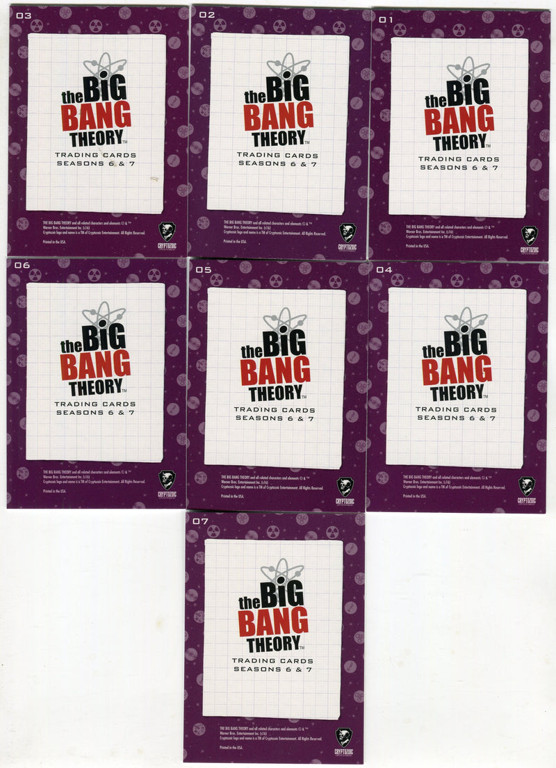 2016 Big Bang Theory Seasons 6 & 7 Artist Series Chase Card Set O1-7   - TvMovieCards.com