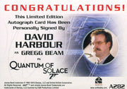 James Bond Archives 2015 Edition David Harbour Autograph Card A282   - TvMovieCards.com