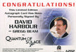 James Bond Archives 2015 Edition David Harbour Autograph Card A282   - TvMovieCards.com