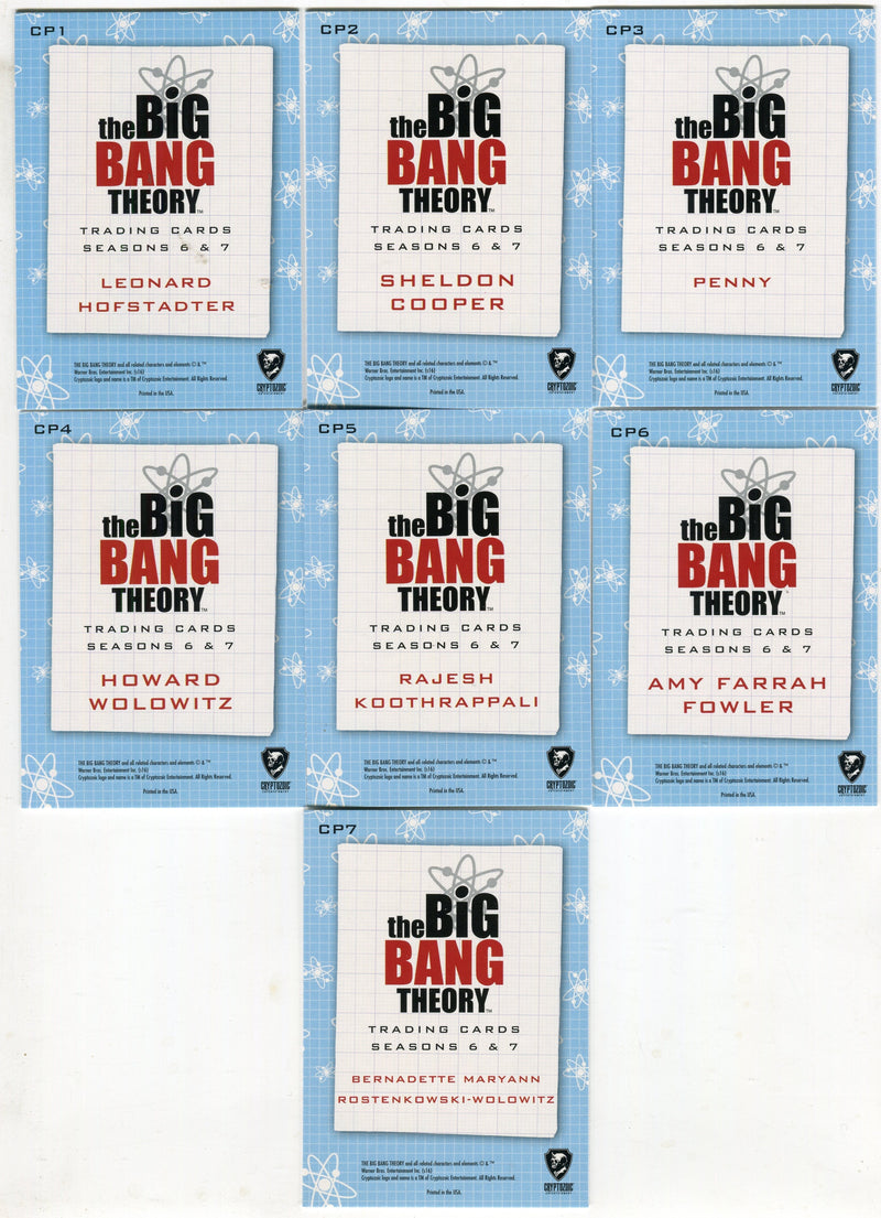2016 Big Bang Theory Seasons 6 & 7 Circular Portrait Chase Card Set CP1-CP7   - TvMovieCards.com