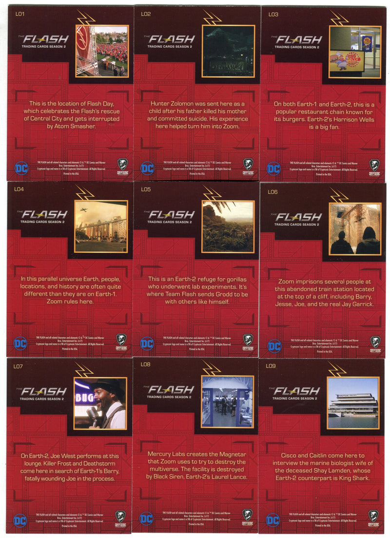 2017 DC Flash Season 2 Locations Chase Card Set L01-L09   - TvMovieCards.com