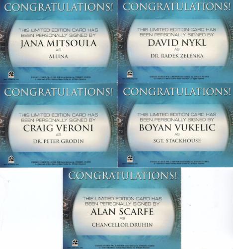 Stargate Atlantis Season One Autograph Card Lot 13 Cards   - TvMovieCards.com