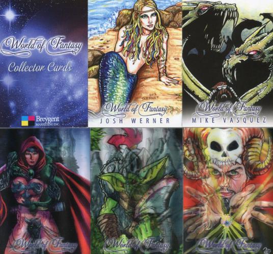 World of Fantasy Card Set 19 Cards + 18 Lenticular Art Cards Breygent 2012   - TvMovieCards.com
