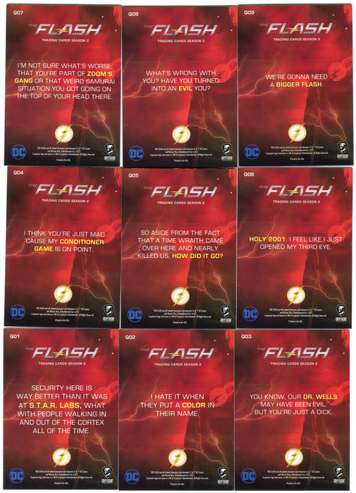 2017 DC Flash Season 2 Scarlet Foil Parallel Quotable Cisco Chase Card Set Q01-9   - TvMovieCards.com