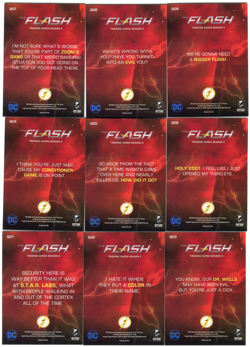 2017 DC Flash Season 2 Rainbow Foil Parallel Quotable Cisco Chase Card Set Q01-9   - TvMovieCards.com