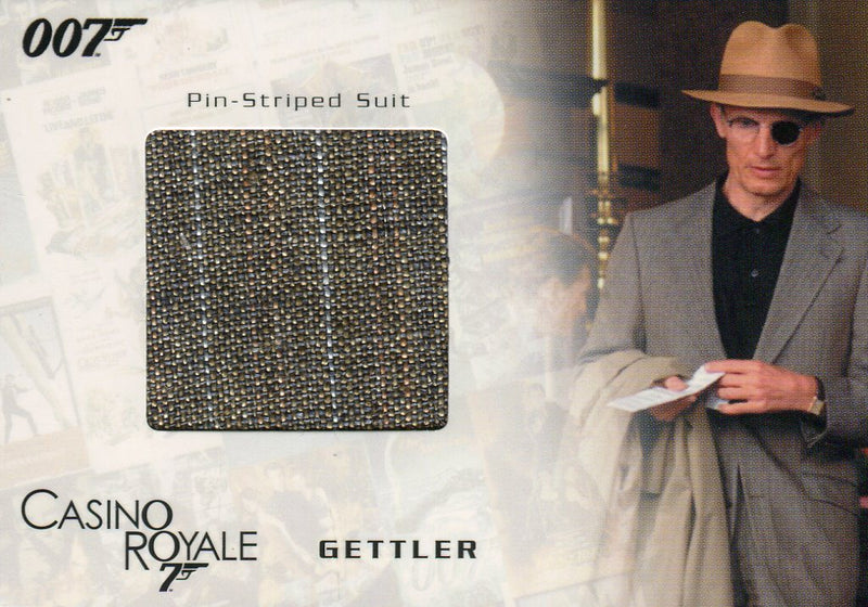 James Bond in Motion 2008 Gettler's Suit Costume Card SC04 #335/800   - TvMovieCards.com