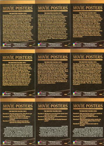 Classic Vintage Movie Posters 1 Maltese Falcon Chase Card Set Breygent   - TvMovieCards.com