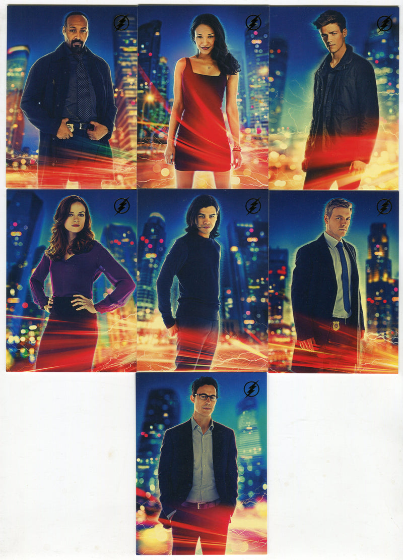 2016 DC Flash Season 1 Golden Foil Parallel Character Bios Chase Card Set CB1-7   - TvMovieCards.com