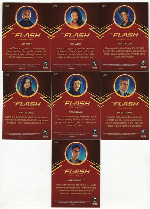 2016 DC Flash Season 1 Character Bios Chase Card Set CB1-7   - TvMovieCards.com
