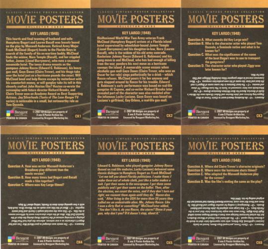 Classic Vintage Movie Posters 1 Key Largo Chase Card Set Breygent   - TvMovieCards.com