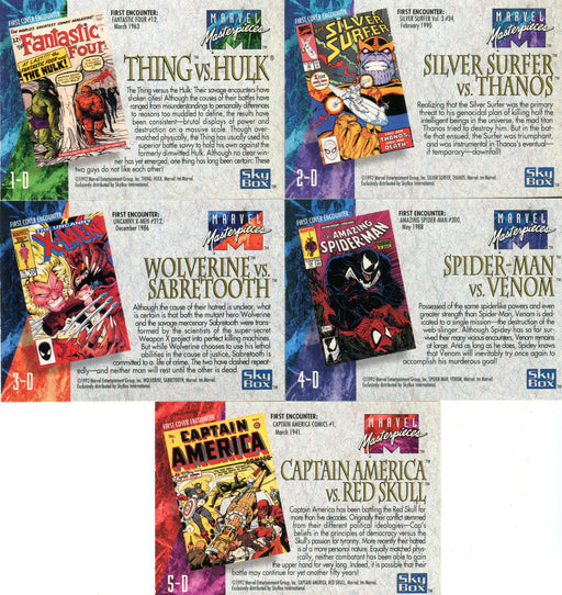 Marvel Masterpieces Series 1 Spectra Battle Chase Card Set 1-D thru 5-D   - TvMovieCards.com