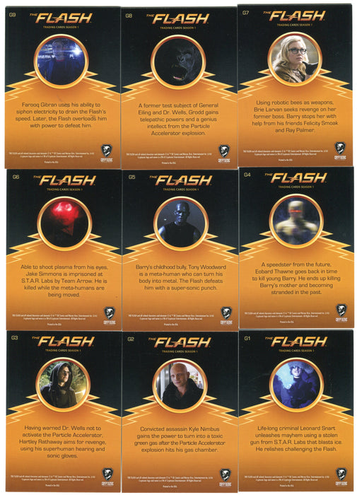 2016 DC Flash Season 1 Golden Glider Foil Parallel Rogues Chase Card Set G1-G9   - TvMovieCards.com