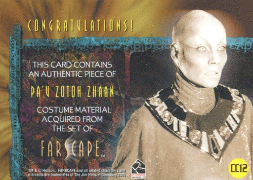 Farscape Season 2 P'au Zotoh Zhaan Costume Card CC12   - TvMovieCards.com