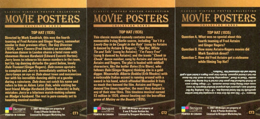 Classic Vintage Movie Posters 1 Top Hat Mini Puzzle Chase Card Set Breygent   - TvMovieCards.com
