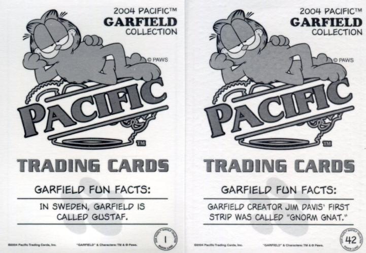 Garfield Vinyl Cling Stickers Chase Card Set 42 Sticker Cards Pacific 2004   - TvMovieCards.com