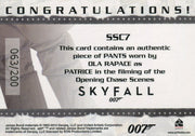 James Bond Autographs & Relics Patrice Relic Costume Card SSC7 #063/200   - TvMovieCards.com