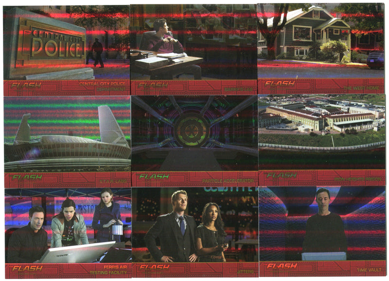 2016 DC Flash Season 1 Rainbow Foil Parallel Locations Chase Card Set L1-9   - TvMovieCards.com
