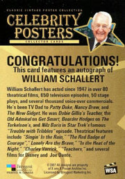 Classic Vintage Movie Posters 1 William Schallert Autograph Card Breygent   - TvMovieCards.com