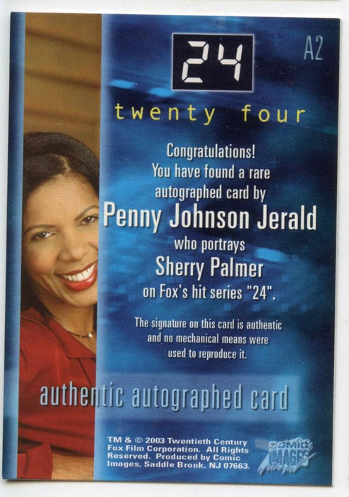 24 Twenty Four Seasons 1 and 2 Penny Johnson Jerald Autograph Card A2   - TvMovieCards.com