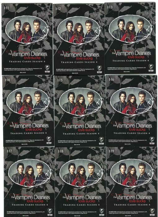 2016 Vampire Diaries Season 4 Love Sucks Trio Puzzle Chase Card Set H1-H9   - TvMovieCards.com