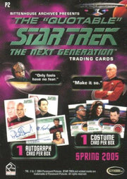 Star Trek Quotable TNG The Next Generation Promo Card P2   - TvMovieCards.com