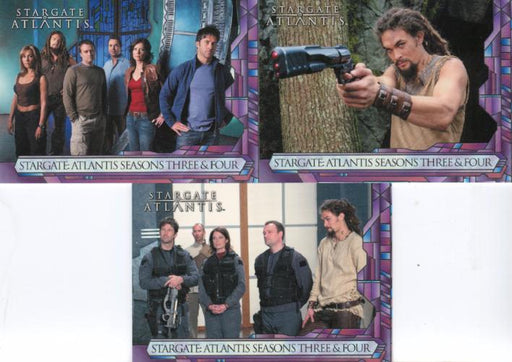 Stargate Atlantis Seasons Three & Four Promo Card Set 3 Cards   - TvMovieCards.com