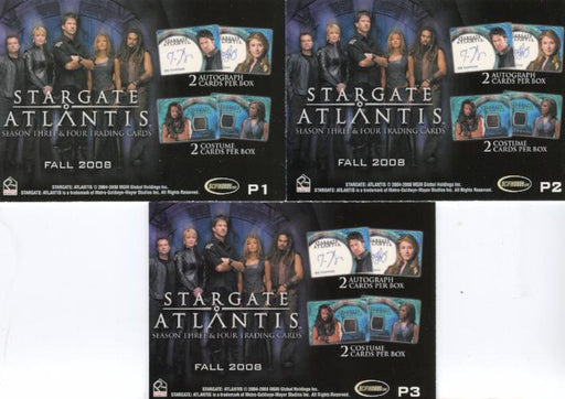 Stargate Atlantis Seasons Three & Four Promo Card Set 3 Cards   - TvMovieCards.com