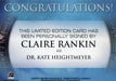 Stargate Atlantis Season Two Claire Rankin as Dr. Kate Heightmeyer Autograph Car   - TvMovieCards.com