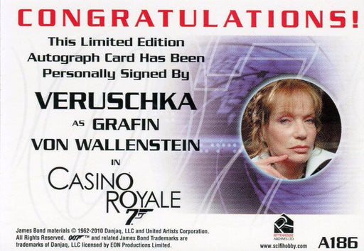 James Bond 50th Anniversary Series Two Verushchka Autograph Card A186   - TvMovieCards.com