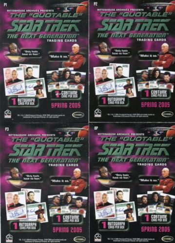 Star Trek Quotable TNG The Next Generation Promo Card Set P1 P2 P3 BP   - TvMovieCards.com