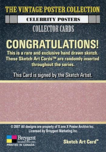Classic Vintage Movie Posters 1 Autograph Sketch Card John Czop Breygent   - TvMovieCards.com