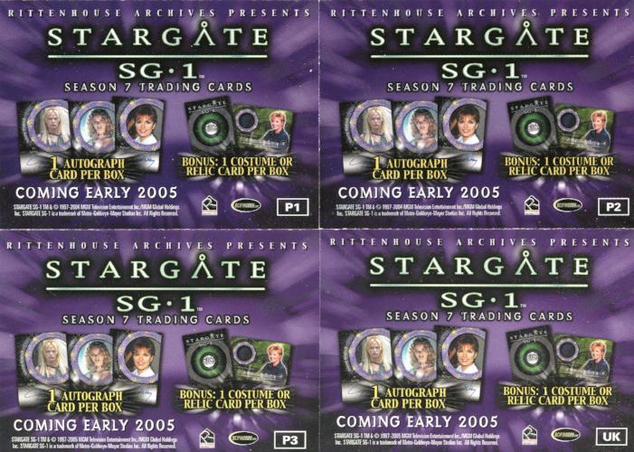 Stargate SG-1 Season Seven Promo Card Set 4 Cards   - TvMovieCards.com