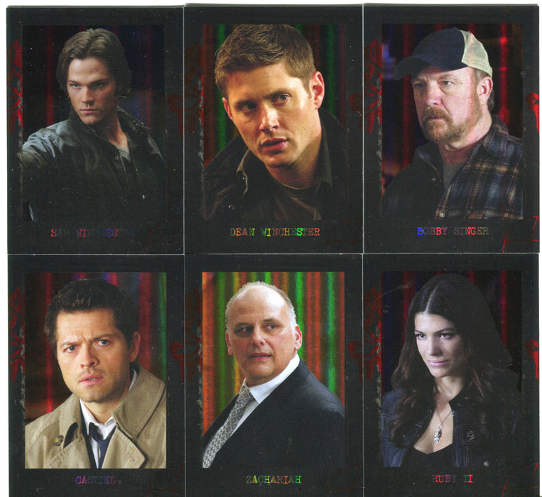 2016 Supernatural Seasons 4-6 Rainbow Foil Parallel Character Bio Card Set C1-C6   - TvMovieCards.com