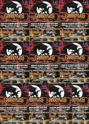 Gargoyles Series 1 Pop-Ups Chase Card Set 10 Cards P1 thru P10 Skybox 1995   - TvMovieCards.com