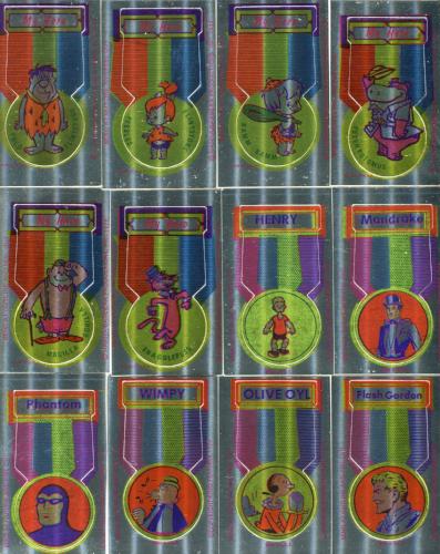 1975 Hanna Barbera Make Em Heroes Put-Ons Vintage Foil Sticker Card Set   - TvMovieCards.com