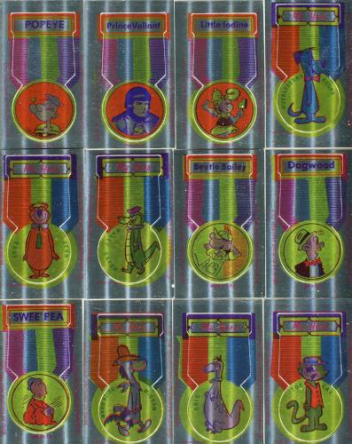 1975 Hanna Barbera Make Em Heroes Put-Ons Vintage Foil Sticker Card Set   - TvMovieCards.com