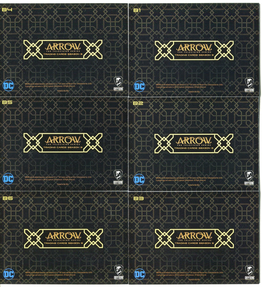 2016 Arrow Season 3 ‘Wedding’ Chase Card Set B1-6   - TvMovieCards.com