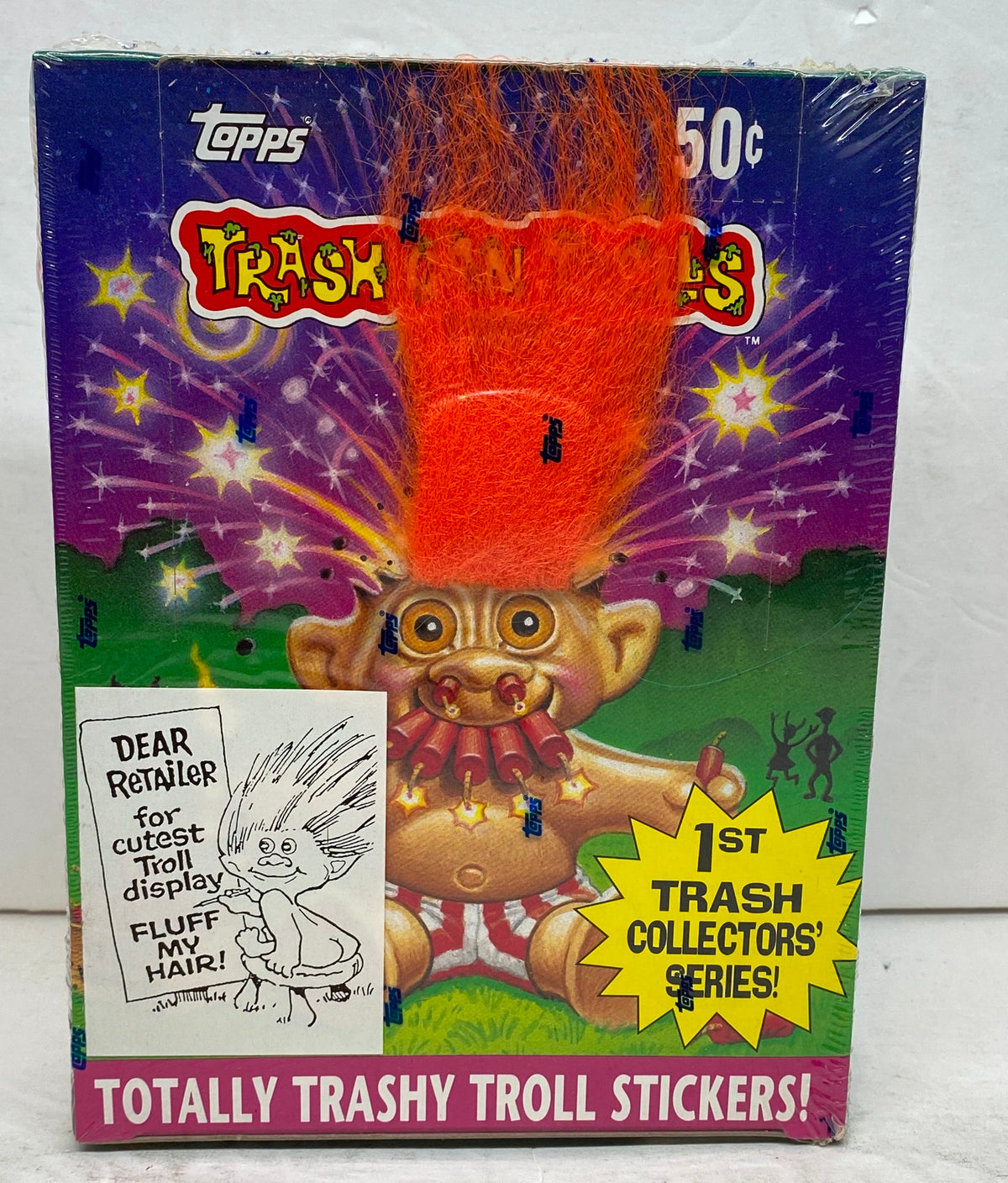 1992 Trash Can Trolls Sticker Trading Card Box 1st Series Topps