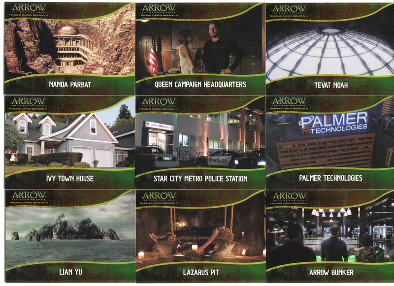 2017 Arrow Season 4 Locations Foil Parallel Chase Card Set L1-L9   - TvMovieCards.com