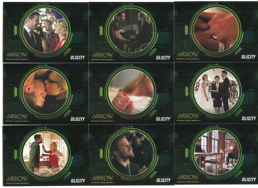 2017 Arrow Season 4 Olicity Foil Parallel Chase Card Set OF1-OF9   - TvMovieCards.com
